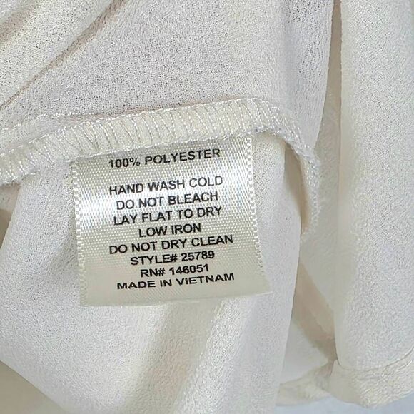 Monteau Los Angeles Cream Layered Chiffon Tank Top S - Picture 6 of 7